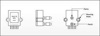 STX13 Series Pressure Sensor Mechanical Outline Drawing
